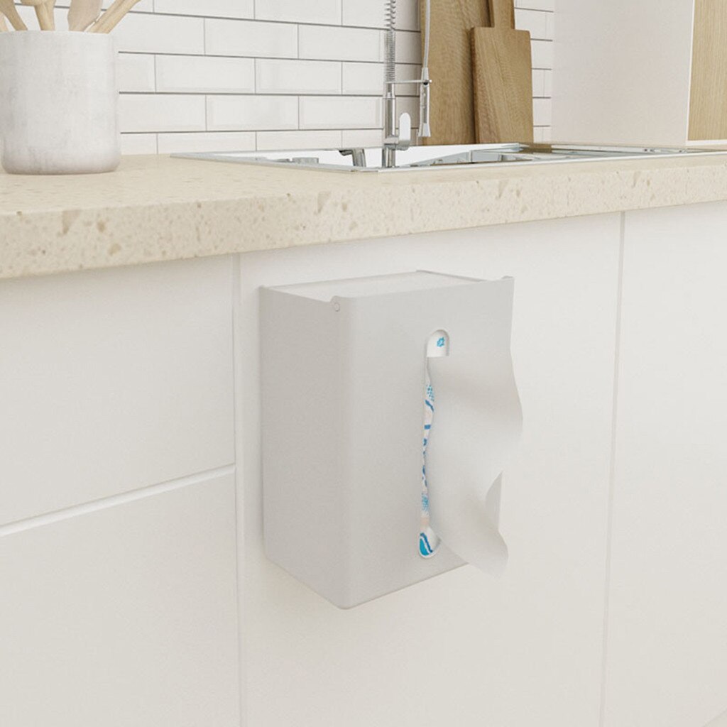 Kitchen Tissue Box Wall-mounted Paper Towel Holder Kitchen Paper Storage Box Plastic Napkin Dispenser Toilet Papers Holder