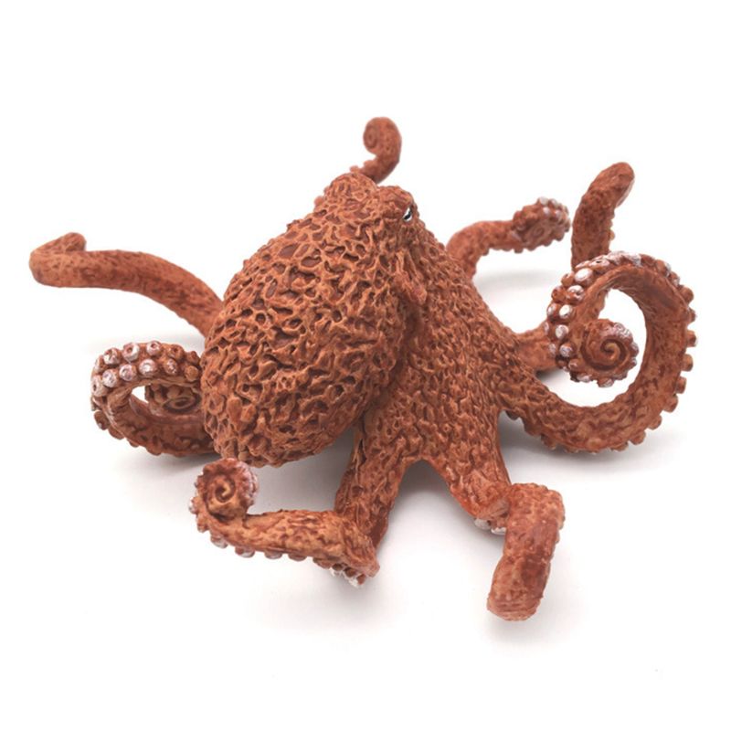 Realistisk blæksprutte havliv model solid plast figur ocean fest dekorationer halloween