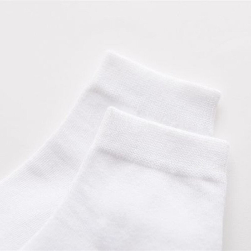 Bas blancs pour enfants 5 couleurs/lot | Chaussettes pour bébés, confortables, légères et douces, en coton, confortables et décontractées, pour enfants garçons et filles, chaussettes de Sport pour écoliers