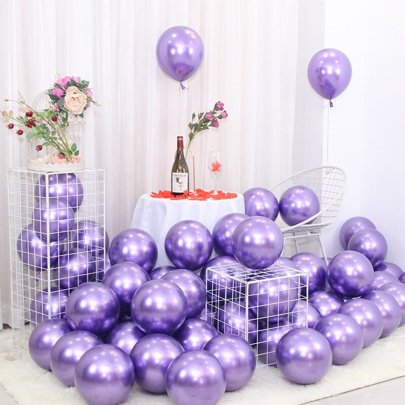 25 st roséguld metall ballong brud att vara lycklig dam möhippor inredning fröken till fru bröllopsfest bruddusch leverans baby shower: Lila / 10 tum