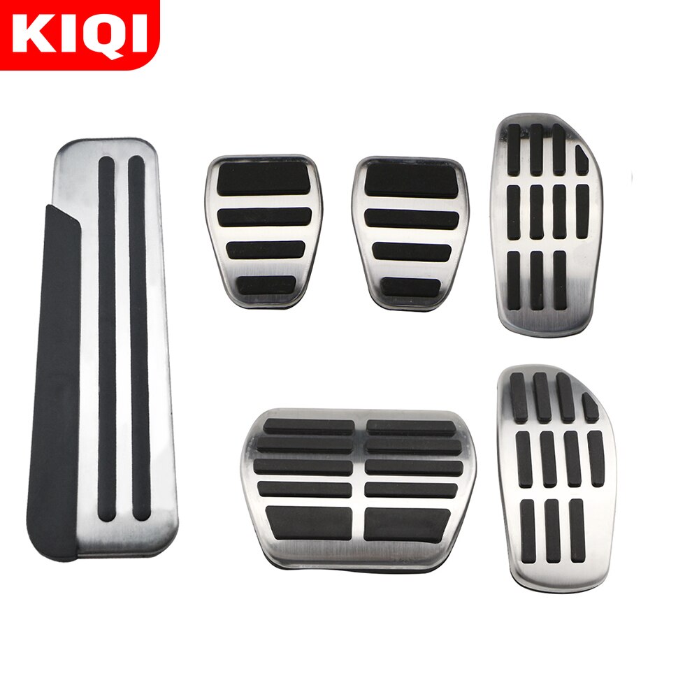 KIQI-pedales de coche para Nissan Qashqai J11, piezas de repuesto, Pedal de freno de combustible de Gas, cubiertas de pedales de descanso, -