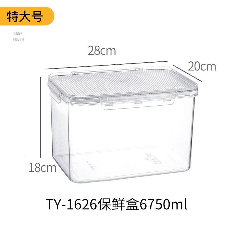 Rectangle Refrigerator Containers Kitchen Fruit And Vegetable Food Frozen Storage Box With Lid Sealed Fresh-Keeping Box: Dark Khaki