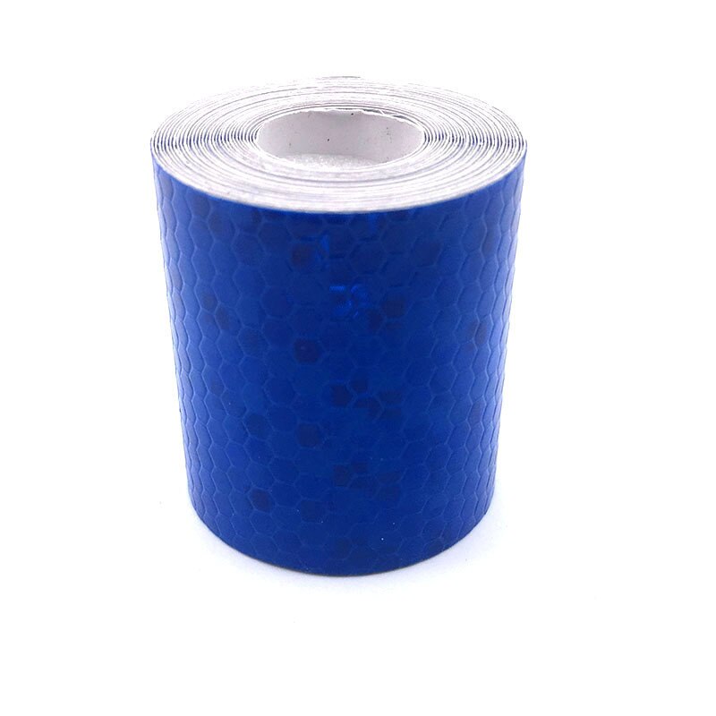 5cm*3m gitter reflekterende tape klistermærke bil styling køretøj lastbil motorcykel cykel hegn sikkerhed advarsel strip diy mærkat: Blå