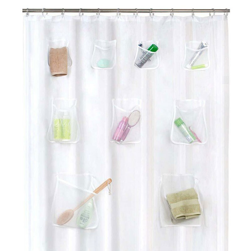 Goede Gezonde 71X71 Inch Bad Douchegordijn Waterdicht Peva Vinyl Liner Met Mesh Zakken