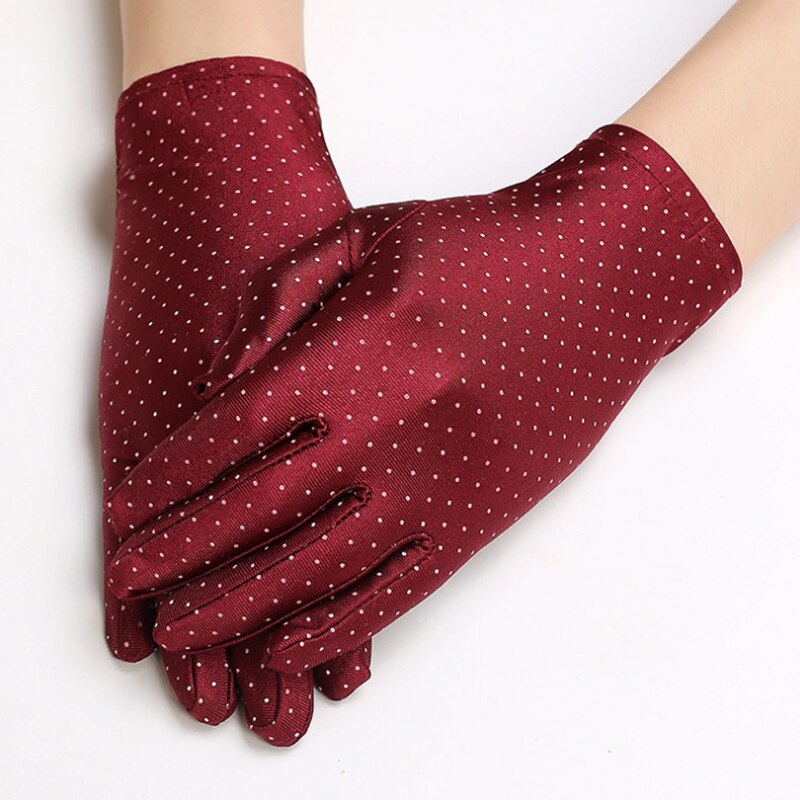 Gants d&#39;été Anti-UV pour femmes, mitaines fines à points élastiques, protection solaire pour la conduite, gants courts pour femmes et filles, accessoire de vêtements: 6