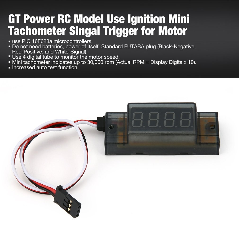 FATJAY G.T.POWER Zündung Mini Tachometer RPM Revolution Meter für RC CDI Benzin Gas Motor geschwindigkeit tester