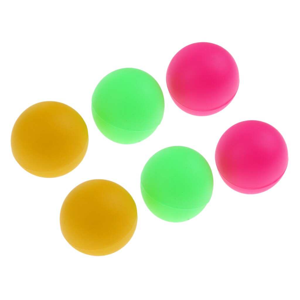 6 stk 36mm bordtennisbolde / club beer pong / assorteret farve kattebolde  - 2 type