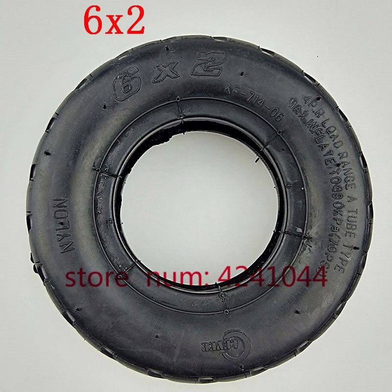 6 tommer 6 x 2 dekk og slangesett passer for elektrisk sparkesykkel rullestol lastebil  f0 pneumatisk hjul vogn vogn lufthjul sykkel