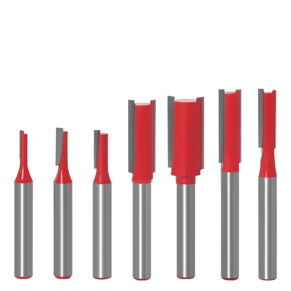 6mm skaft rett bit trebearbeidingsverktøy freser for trespalte graveringsmaskin hardmetall endefres fres