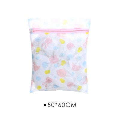5 størrelser polyester mesh vaskepose polyester vaskenett bag for undertøy sokker vaskemaskin veske klær bh poser: 50 x 60cm