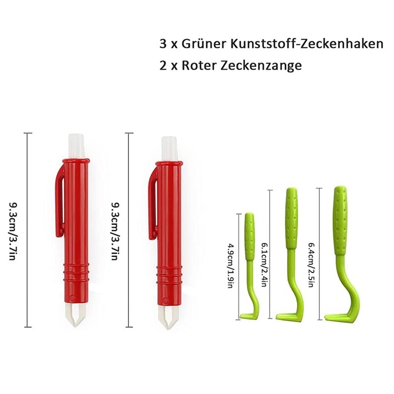 Tick Pincet Voor Honden, Katten, Kinderen, Set Van 3, Tick Haken En Set Van 2, tick Pincet, En Veilig Tick Remover