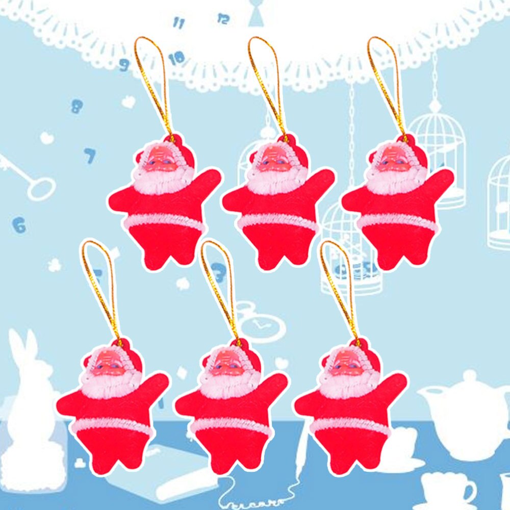 6pcs Christmas Tree Decorations Xmas Pendant Santa Claus Haning Ornaments for Home Party: Default Title