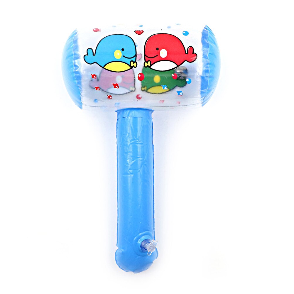 1Pc Leuke Cartoon Opblaasbare Lucht Hamer Met Bell Kids Kinderen Blow Up Lawaaimaker Speelgoed Kleur Willekeurige