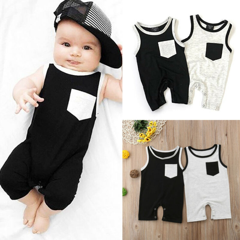 Summer Newborn Toddler Baby Girls Boys Clothes Sleeveless Romper Short Pants Jumpsuit Outfits