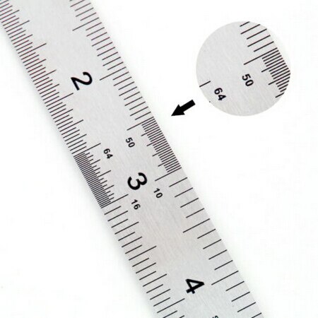Stainless Steel Metal Ruler Metric Rule Precision Double Sided Ruler Measuring Stationery 15cm 2PCS