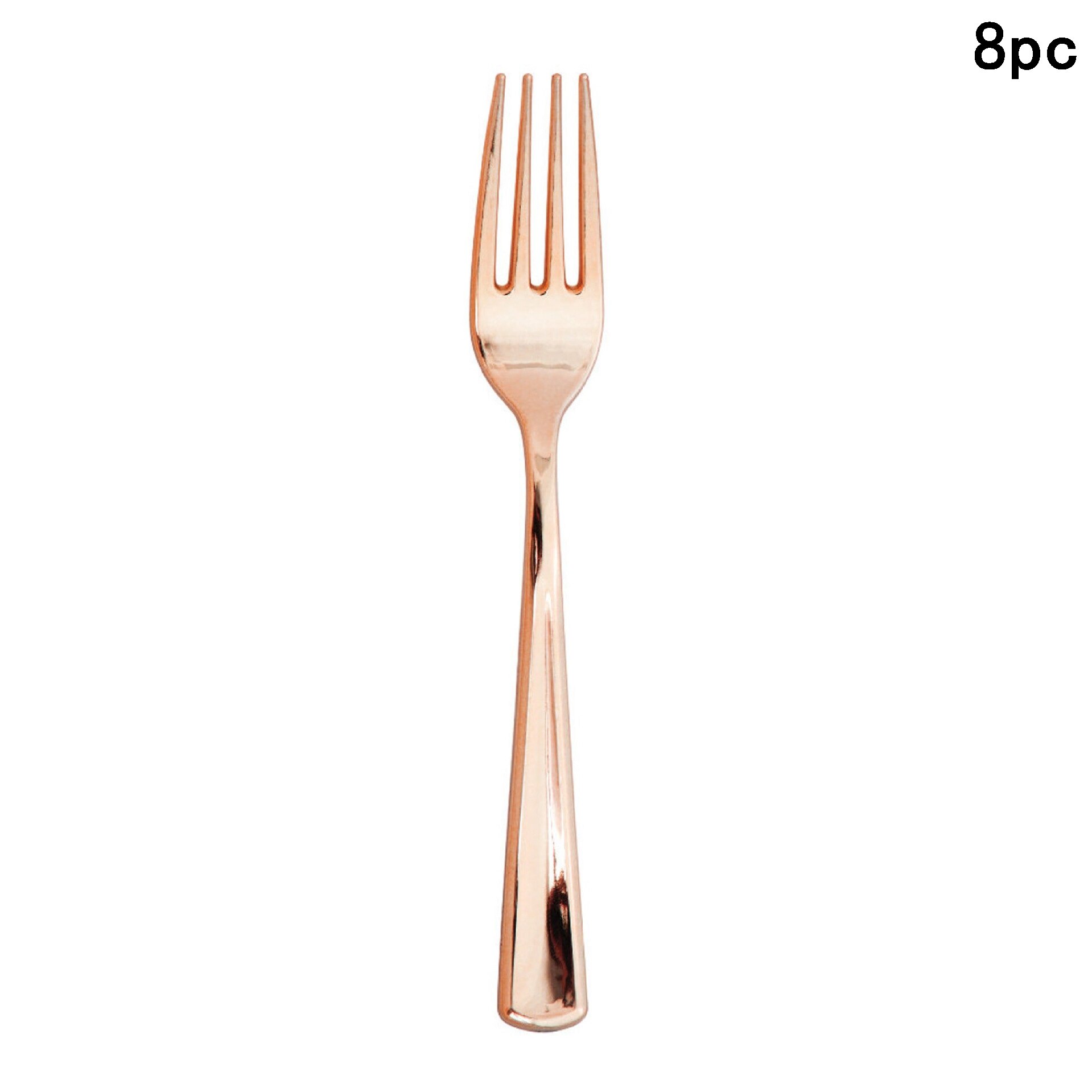 Rose Gold Gelukkige Verjaardag Banner Roze Gelukkige Verjaardag Slingers Vrouwen 16 18 21th Gelukkige Verjaardag Party Decor Kids Meisje 1st roze: 8pcs forks