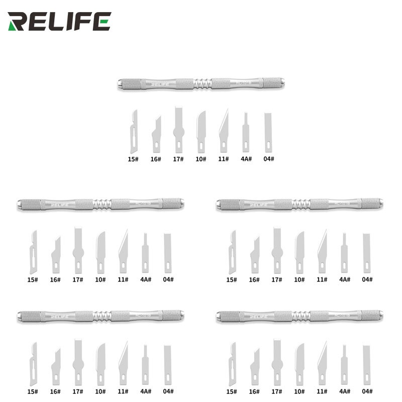 SUNSHINE RELIFE-Juego de cuchillos RL101B 8 en 1, juego de cuchillas para reparación de móviles, herramientas de mantenimiento para BGA, elimina pegamento, borde, hoja fina: RL-101B 5PCS