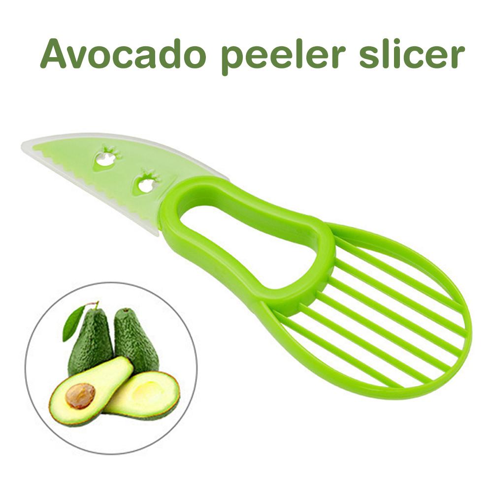Avocado Dunschiller 3 In 1 Multifunctionele Duurzaam Plastic Avocado Slicer Cutter Fruit Groente Splitter Keuken Gereedschap