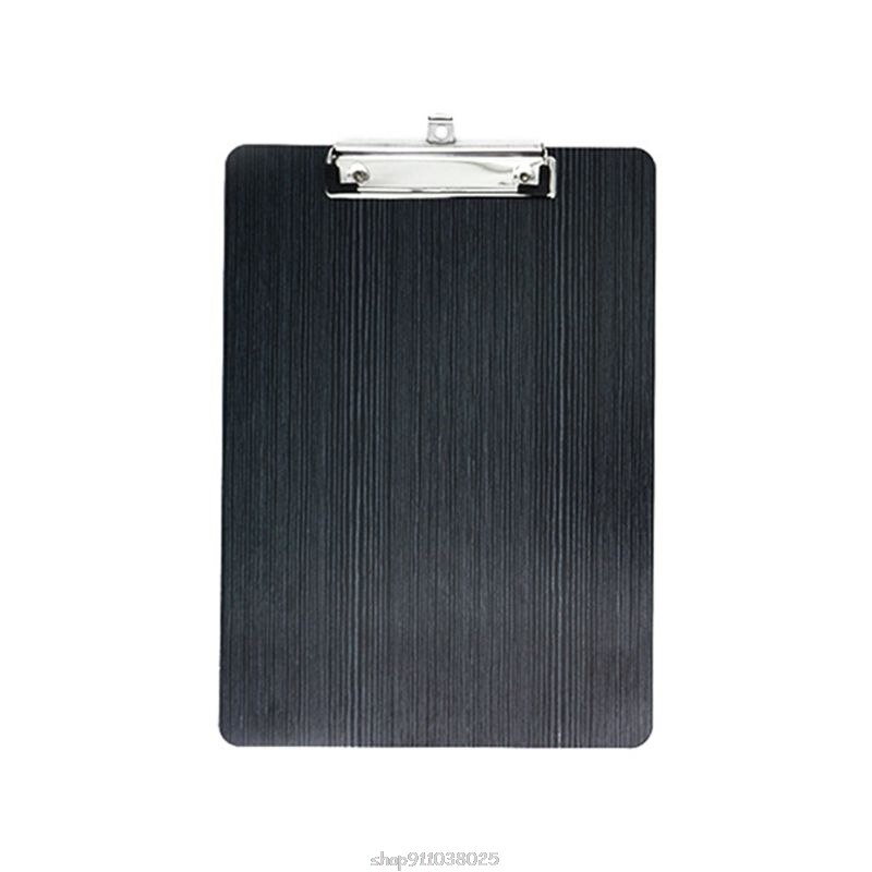 Portable A4 A5 Wooden Writing Clipboard File Hardboard Document Holder Office Stationery F24 21: A4-BK