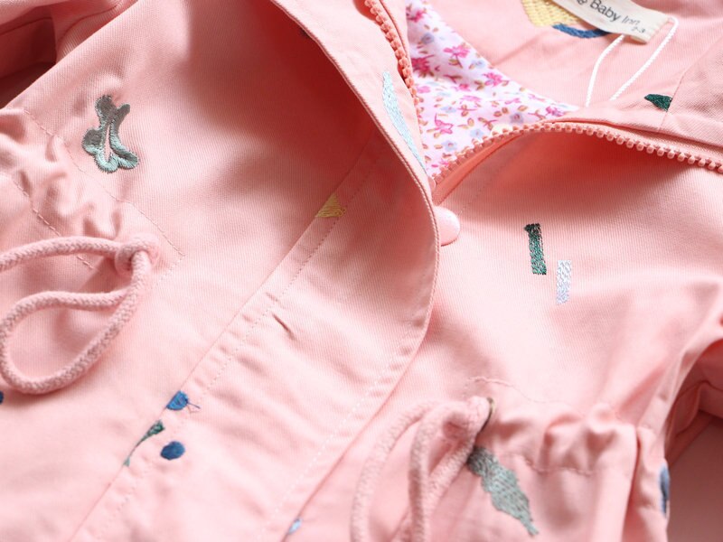 Baby Meisje Kleding En Najaar Windjack Jas Meisje Print Jas Bloem Windbreaker Hooded Jas Meisje Jas