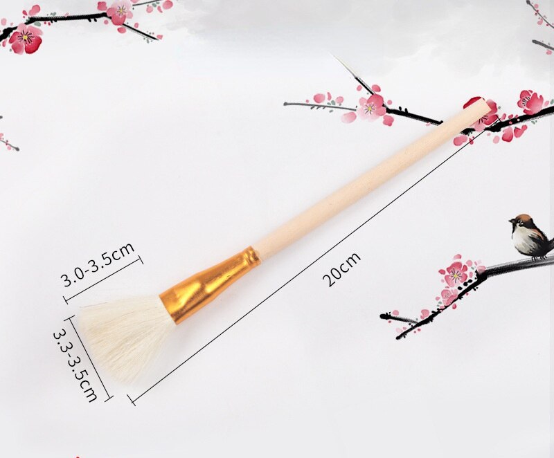 Ceramic Painted Wool Brush Solid Wood Pen Soft Head Sweeping Brush Ceramic Gold Painting Craft Paint Brush Painting Tool: 1pcs No.8