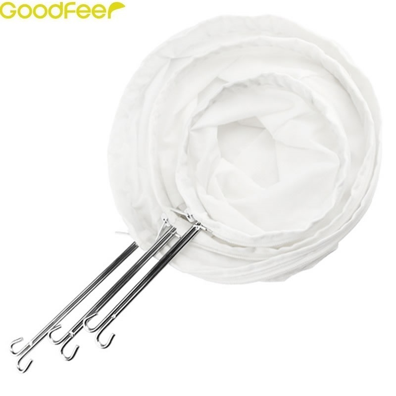 Goodfeer Melk Thee Filter Tas met Handvat Koffie Katoenen Doek Zeef Thee Infusers voor Losse Bubble Thee Zeef Vergiet