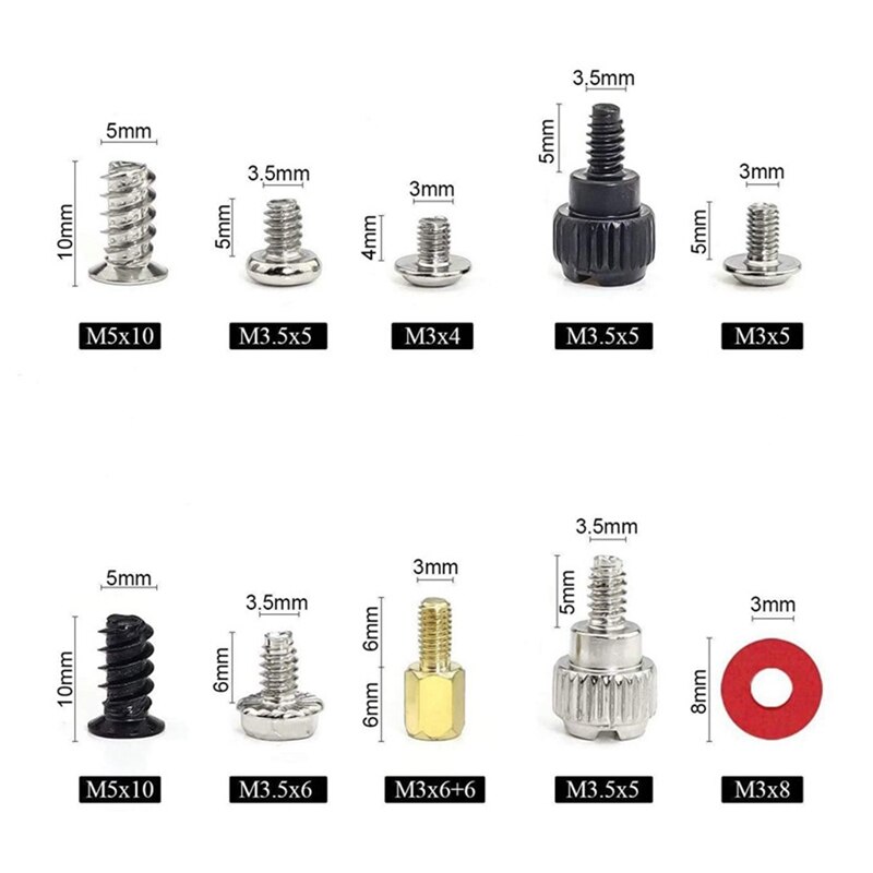 360Pcs Personal Computer Schroef Assortiment Kits Voor Ssd Harde Schijf Fan Power Grafische Moederbord Chassis CD-ROM Computer