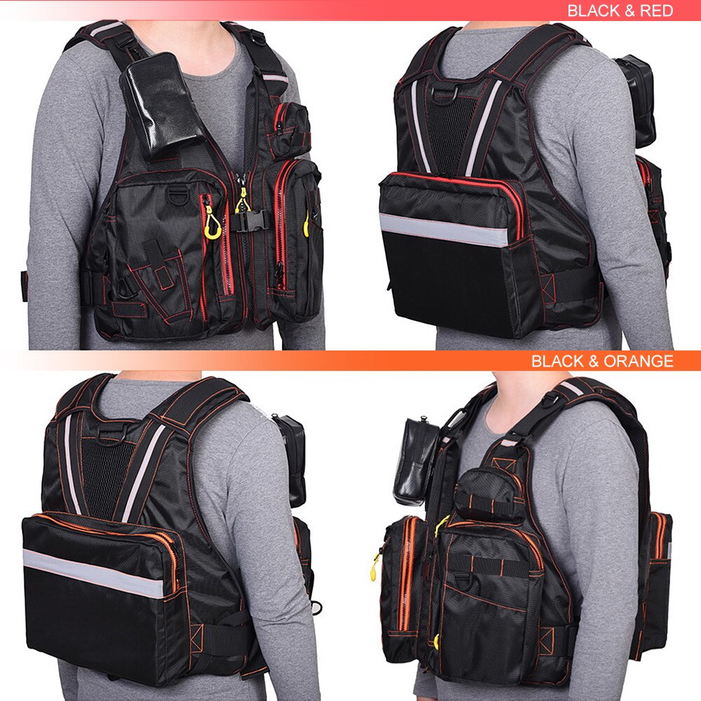 Fly Fishing Life Vest Outdoor Breathable Pockets Padded Life Safety Jacket Swimming Sailing Floatation Waistcoat Utility Vest