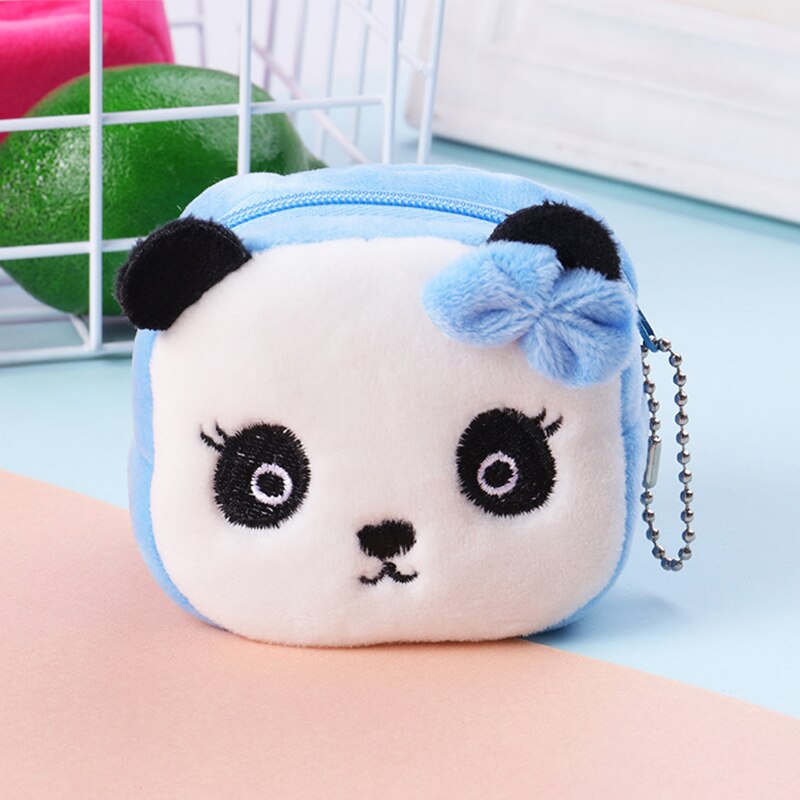 2021 cartone animato morbido peluche signore portamonete carino anime cerniera piccolo portafoglio cavo USB auricolare borsa portachiavi studente portamonete: 12