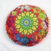 43*43cm indiska mandala golvkuddar runda bohemiska kuddar kuddar fodral textil kudde 3: B