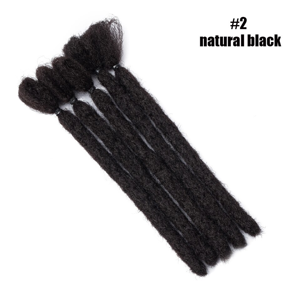 BENEHAIR 6'' Dreadlocks Hair extensions Synthetic Braiding Hair For Men Crochet Hair Braids Reggae Hippie Style For Women: natural black / 10Roots