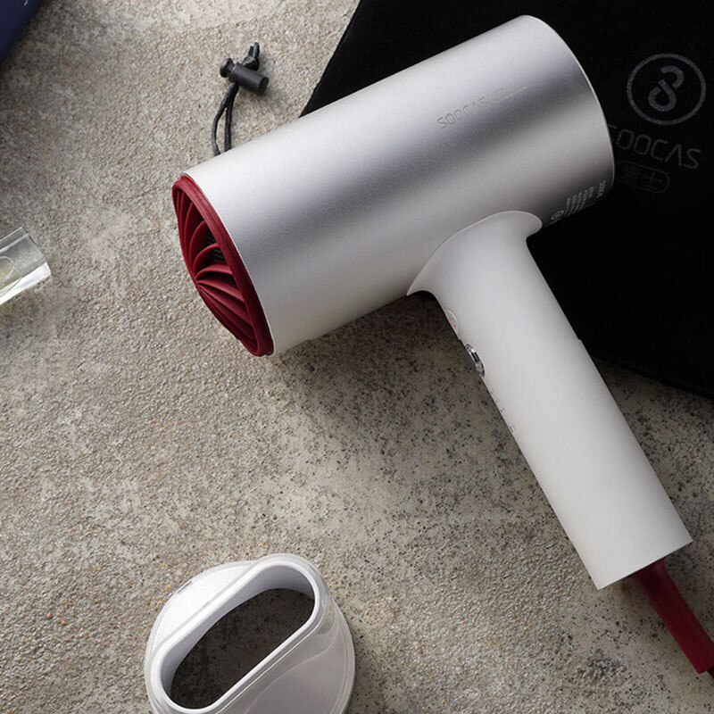 Secador de pelo Original Xiaomi Mijia Soocas H3 Anion, cuerpo de aleación de aluminio, salida de aire de 1800W, de desviación innovador Anti-calor