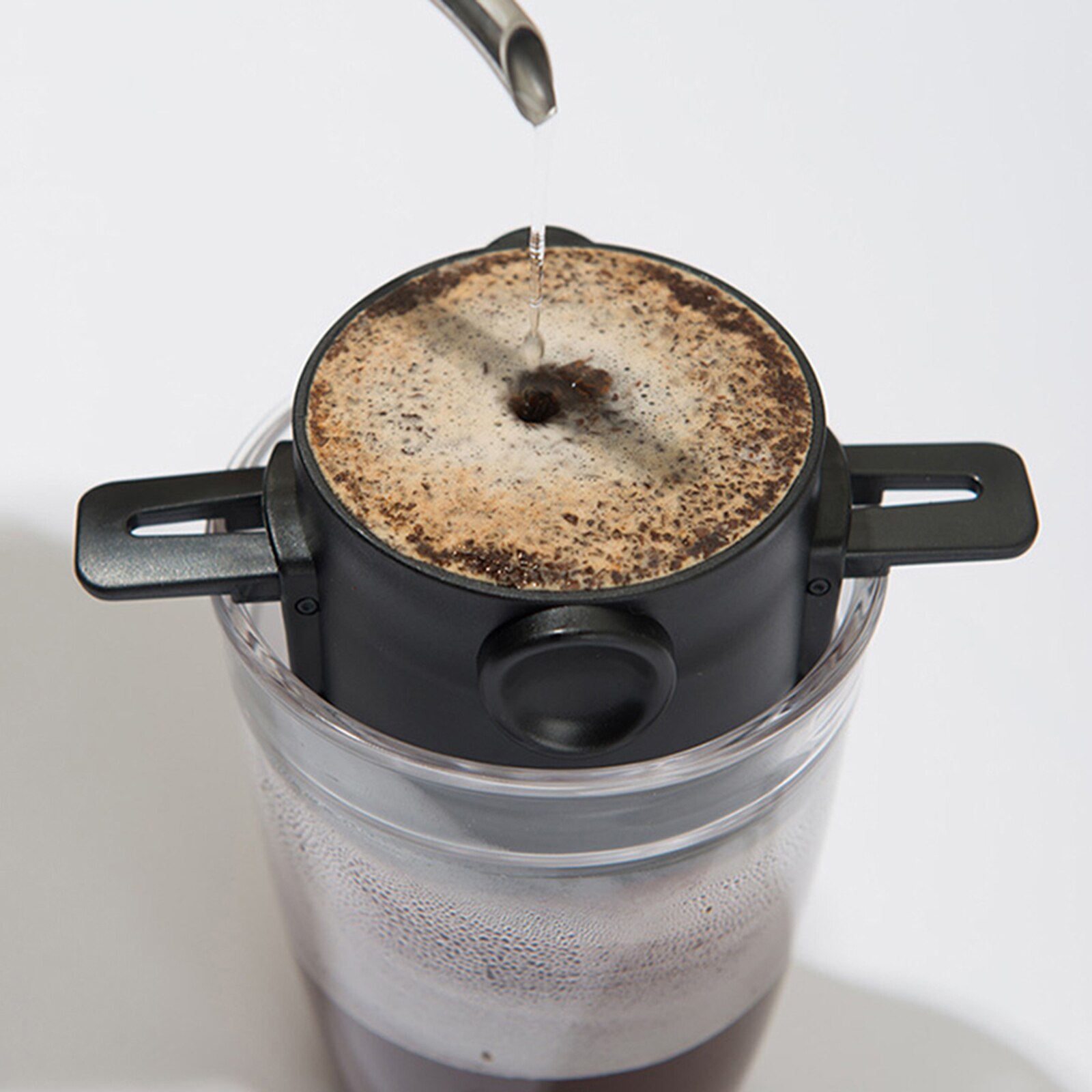 2 stücke Faltbare Kaffee Filter Edelstahl Tropfen Kaffee Tee Halfter Leicht Sauber Wiederverwendbaren Papierlose Gießen Über Kaffee Tropf 1PC