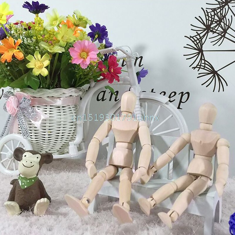 1Pc Artist Movable Limbs Male Wooden Figure Model Mannequin Art Class Sketching Drawing