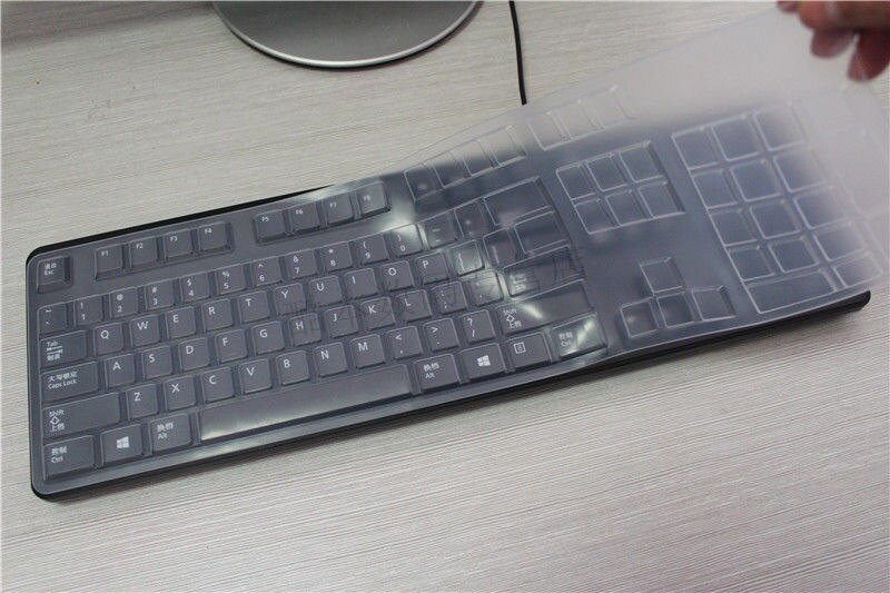 Clear Silicone Keyboard Protector Skin Covers Guard for DELL KB212-B KB4021 SK8120