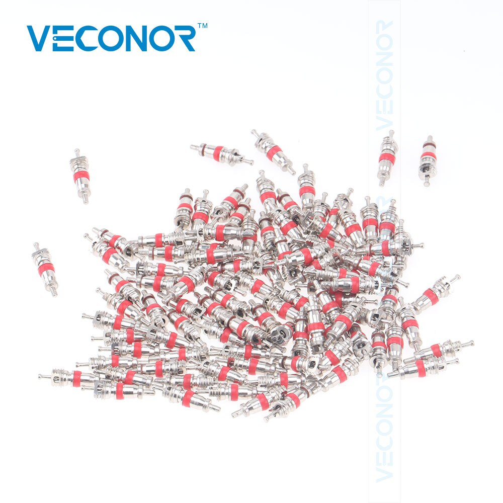 101 -delige bandenreparatieset 100 -delige verzinkte koperen ventielkern met kernschroevendraaierverwijderingsset voor auto, fiets, vrachtwagen