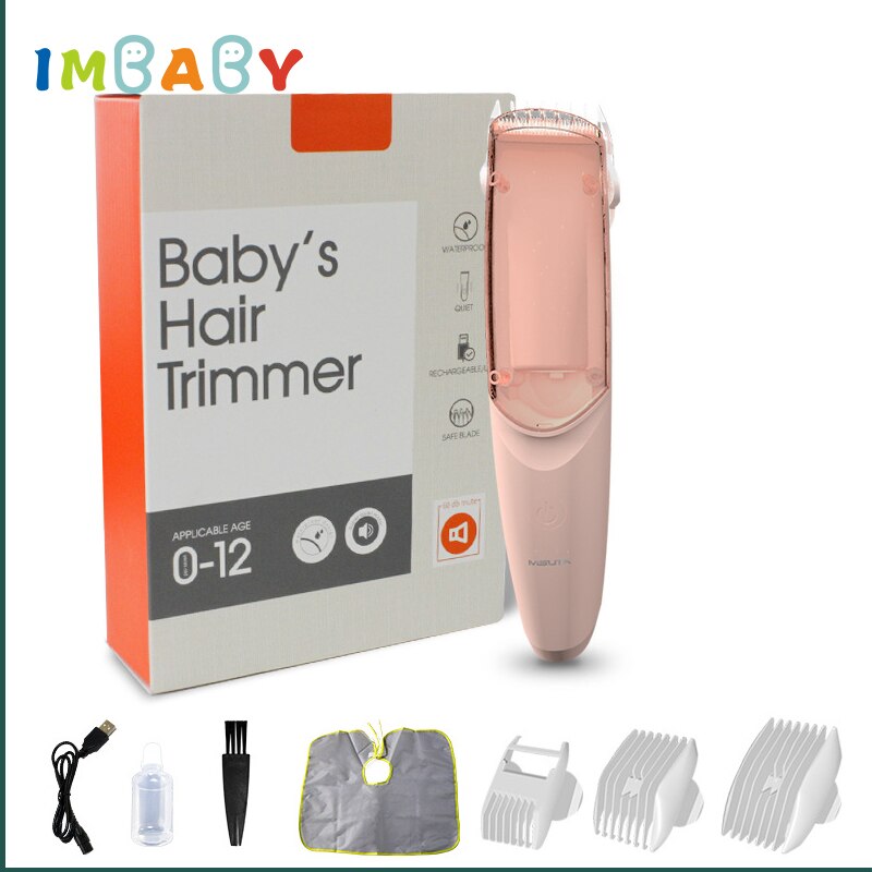 USB Baby Elektrische Haar Trimmer Automatische Sammeln Haar Clipper Infant Stumm Wasserdicht R-Winkel Keramik Rasiermesser Schlaf Haarschnitt Hause-verwenden