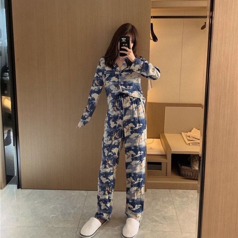 Qweek Vrouwen Pyjama Sexy Nachtkleding Angel Print Vrouwen Pijamas Vrouwelijke Zomer Nachtkledij Thuis Pak Pyjama Pigiama