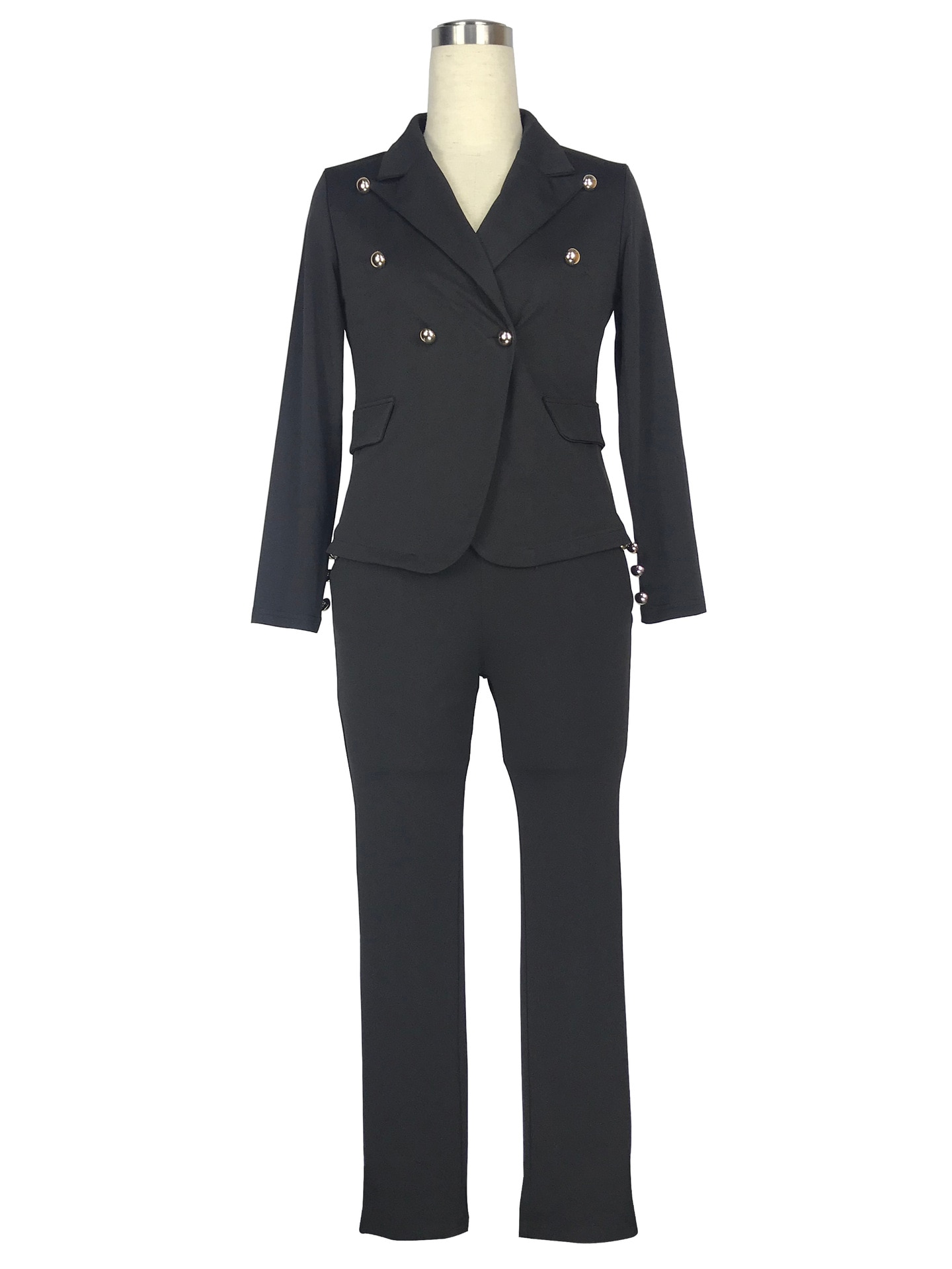 Outono inverno mulheres de negócios elegante terno 2 peça conjunto branco blazer casaco lápis fino longo pant senhora do escritório jaqueta roupas femininas