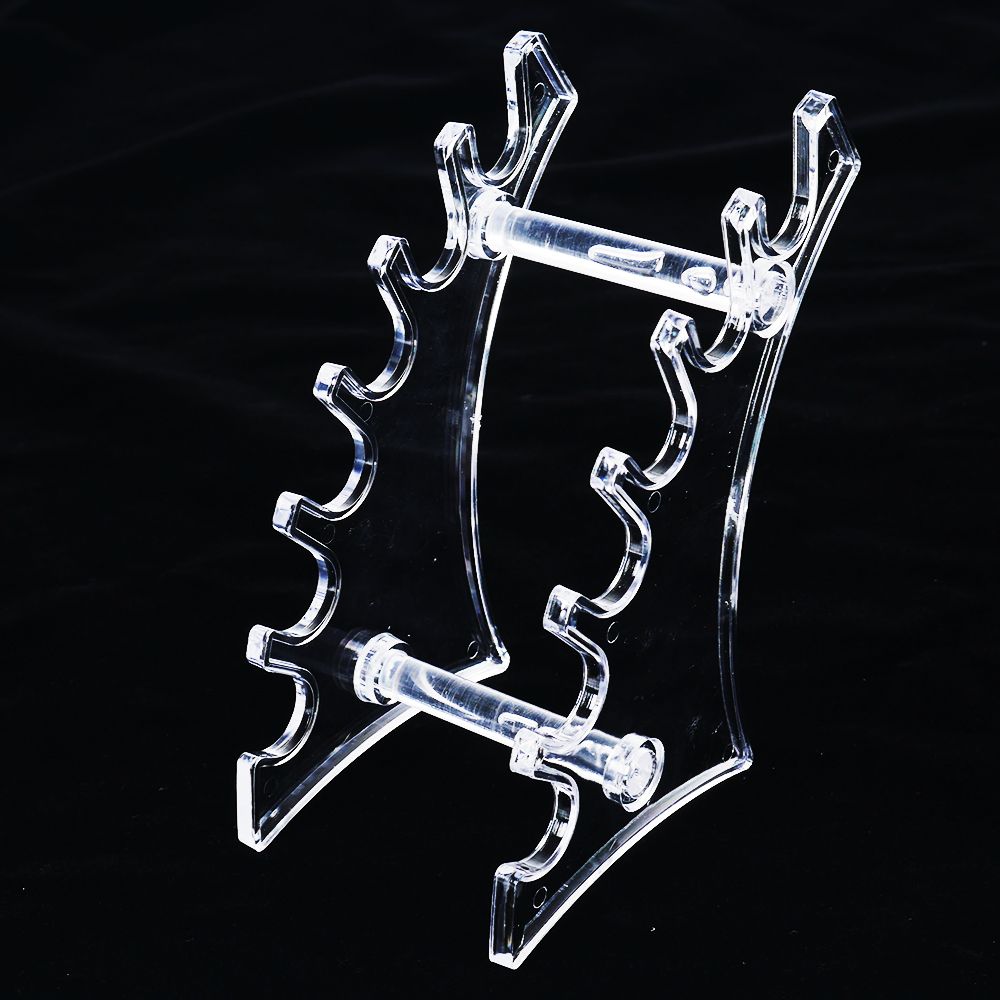 Transparante 6 Slot Plastic Potlood Pen Lepel Sieraden Display Houder Stand Rack Wenkbrauw Eyeliner Pen Make Holder Rekken