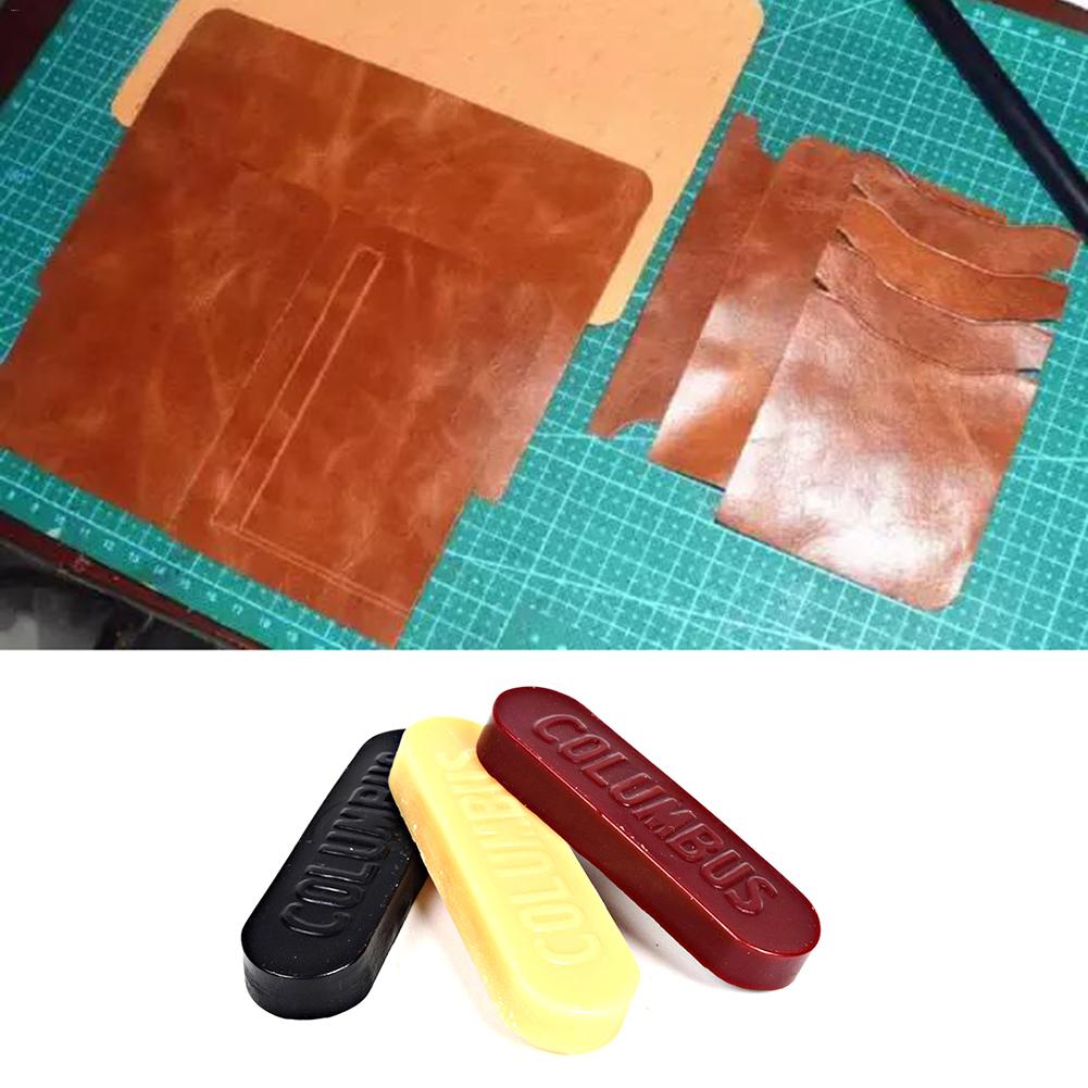 DIY hecho a mano molino borde cera cuero borde pulido cera cuero molienda herramienta tallado cuero artesanía 3 colores disponibles