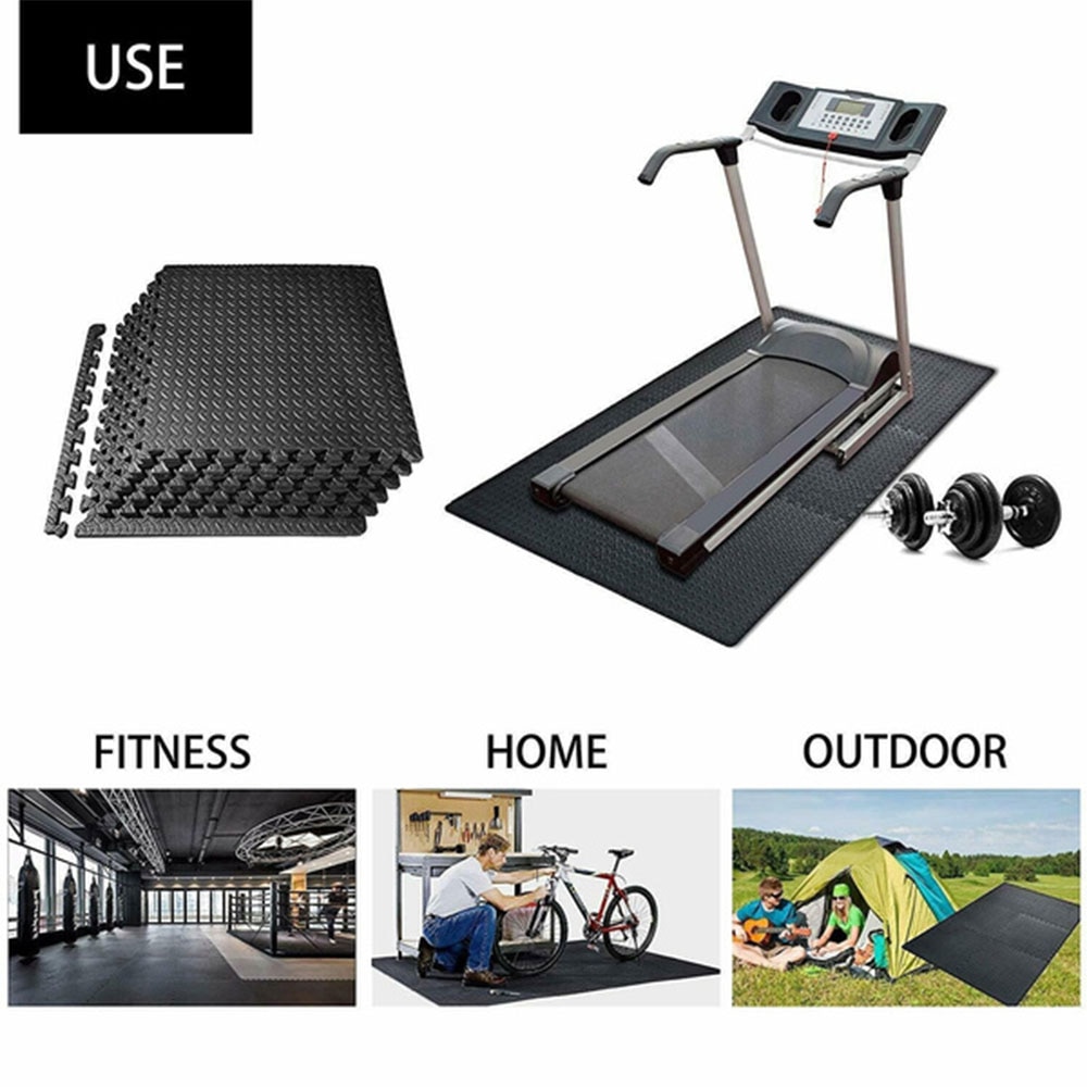 8/10/12/16 stk 30*30*1.2cm skjøteteppematte fitness sklisikker yogamatte gym hjemmetreningsmatte treningsunderlag gulvbeskyttelsesmatte