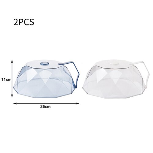 Couvercle anti-éclaboussures pour micro-ondes, avec poignée, résistant à la chaleur et à la poussière, résistant à l&#39;huile, accessoires de cuisine spéciaux: 2pcs