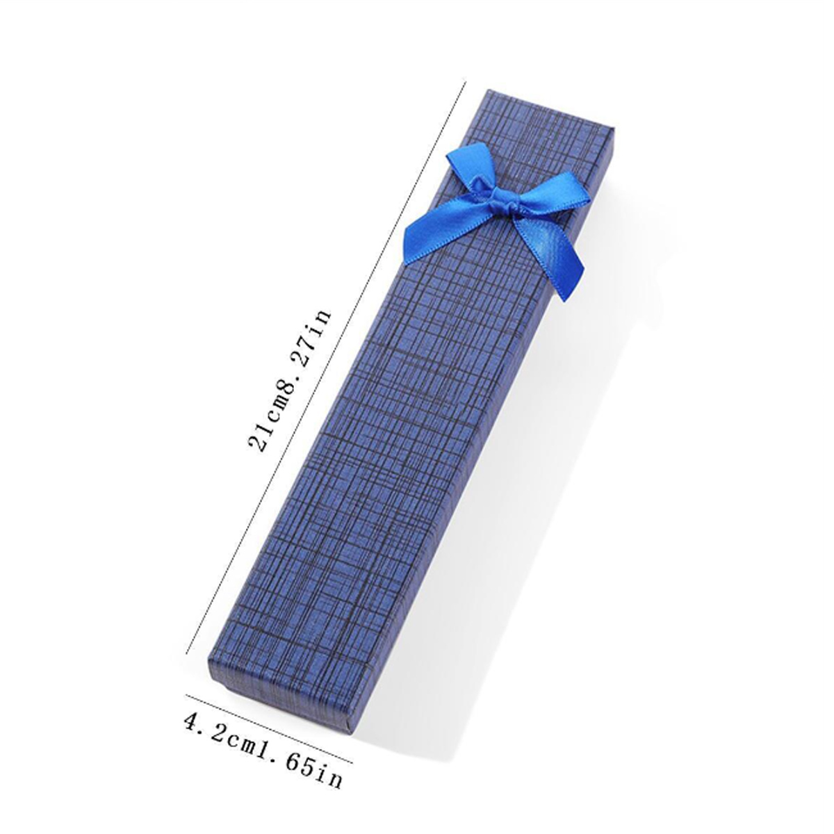 Caja de de joyería Rectangular con decoración de nudo de lazo, adecuada para collares de embalaje, pulseras y otros accesorios, 1pc