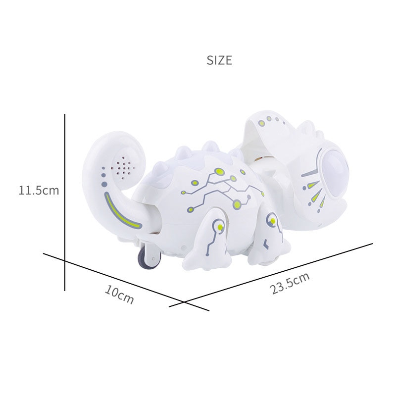RC Robot jouets caméléon Animal de compagnie lumière variable modèle électronique Animal Intelligent télécommande Robot jouet de noël 2.4CHz