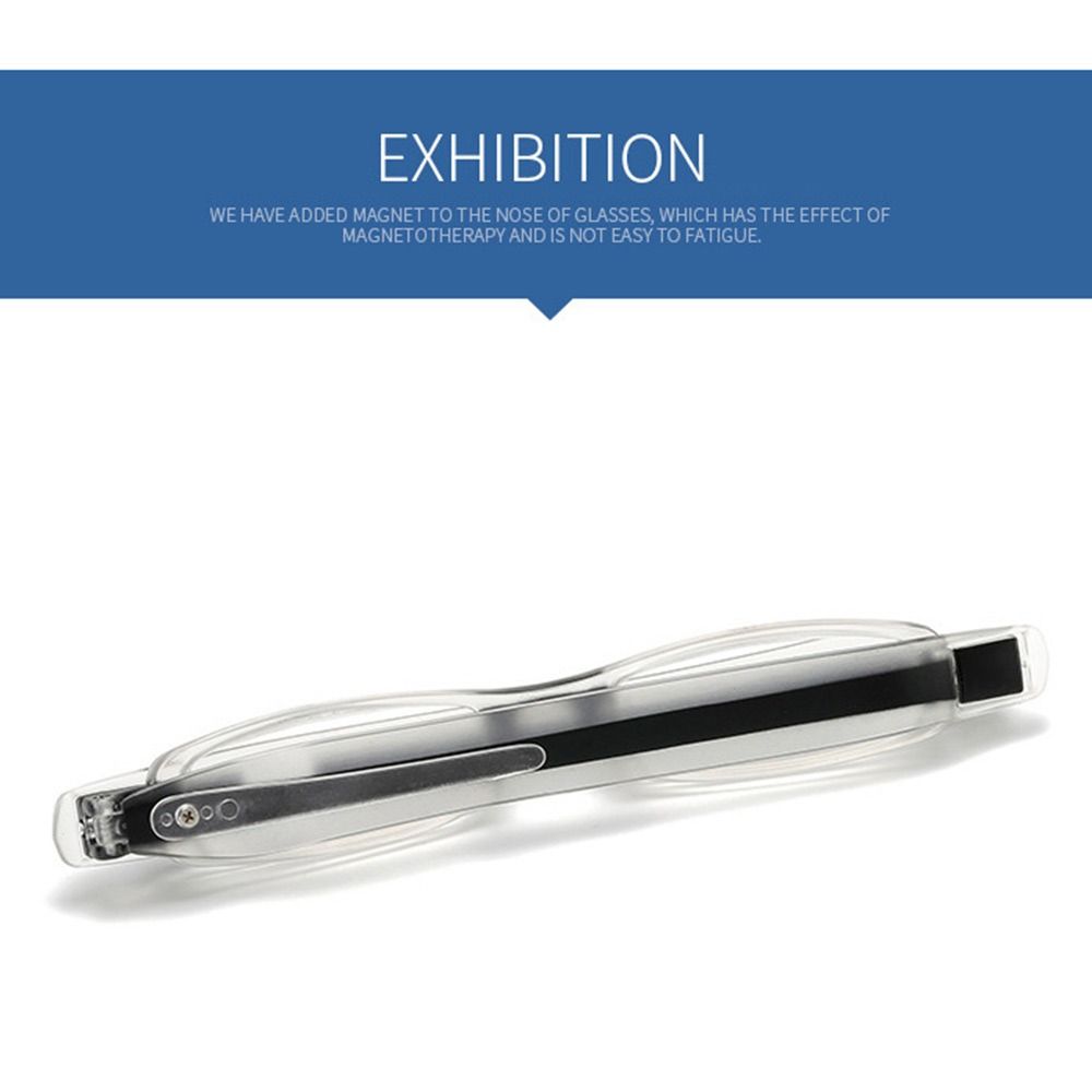 1 stk. databriller sammenleggbare lesebriller 360 graders rotasjon ultralette lesebriller harpiksbriller kontor