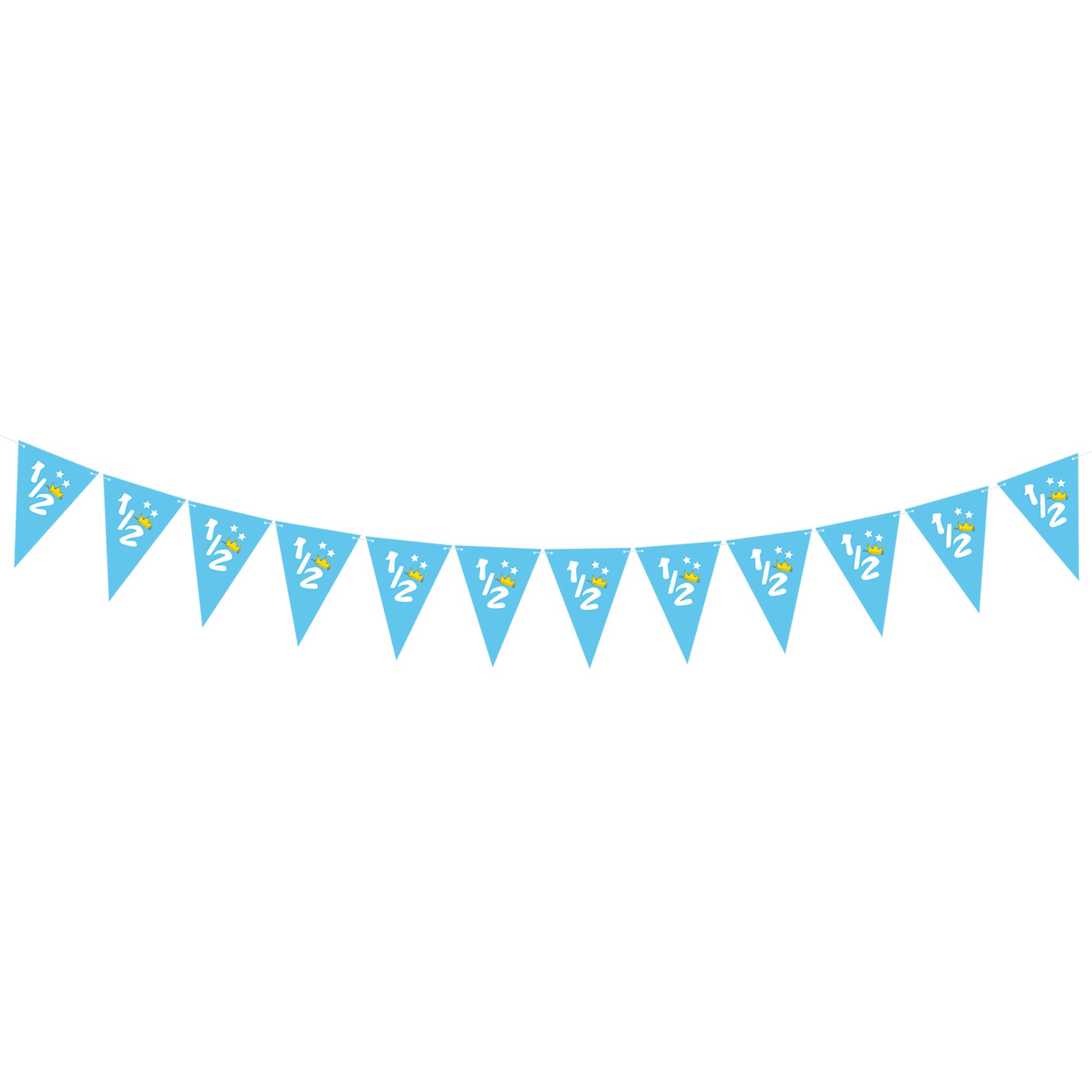 Amawill Half Birthday Party It's My 1/2 Birthday Banner Pink Blue Latex Balloons 6 Months Baby Shower Girl Boy Decorations 7D