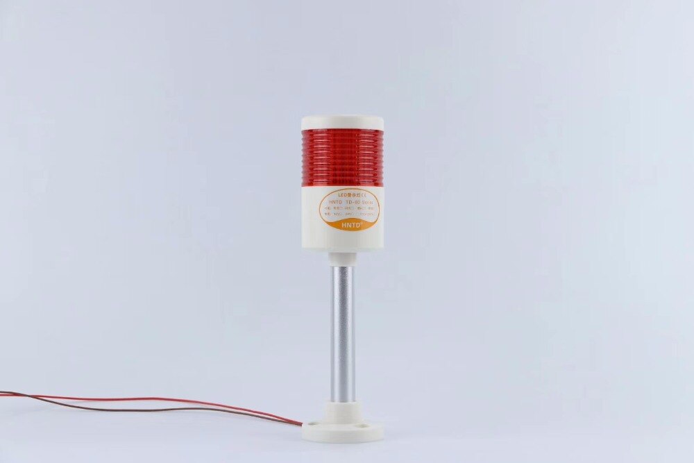 Dia 60m 24V Steady Light Industrial Signal Tower Safety Stack Alarm Warning Lamp Multilayer Rod Type buzzer For CNC Machines