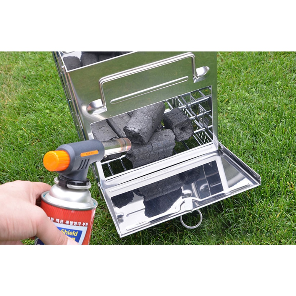Mini Barbecue Charbon Portable Pliable, Grill Camping Léger et Maniable