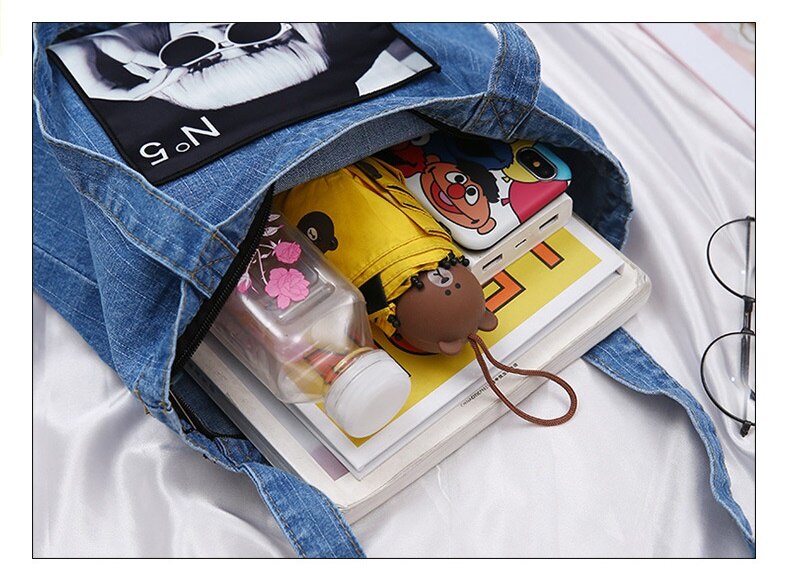 Vrouwen Handtassen Messenger Canvas Tas Modieuze Denim Jean Art Shopping Schouder Messenger Blues Crossbody Tas bolsaszakken